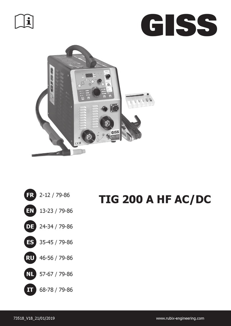 GISS TIG 200 A HF AC/DC manual