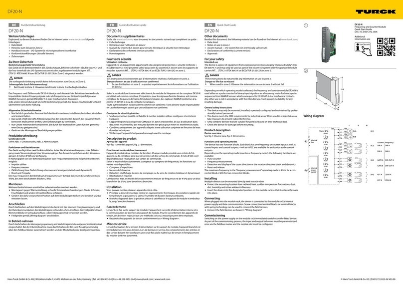 turck DF20-N User manual