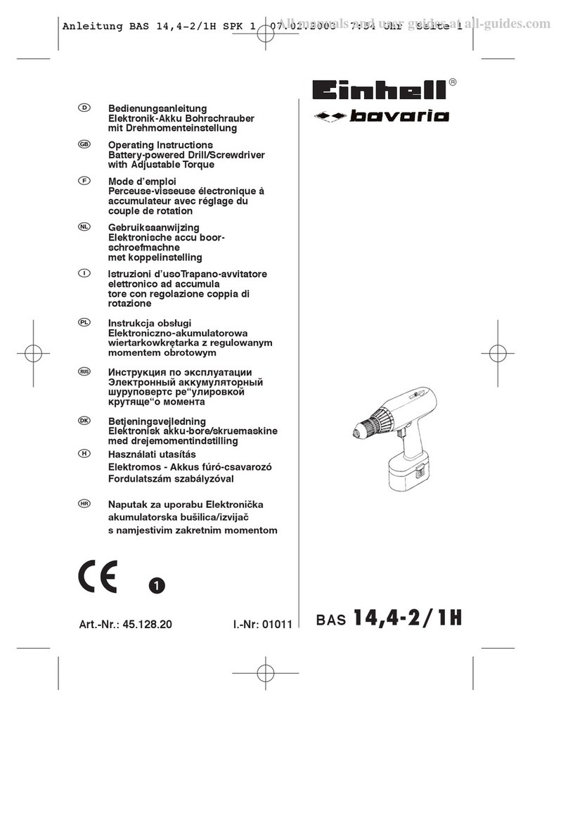 EINHELL Bavaria BAS 14,4-2/1H User manual