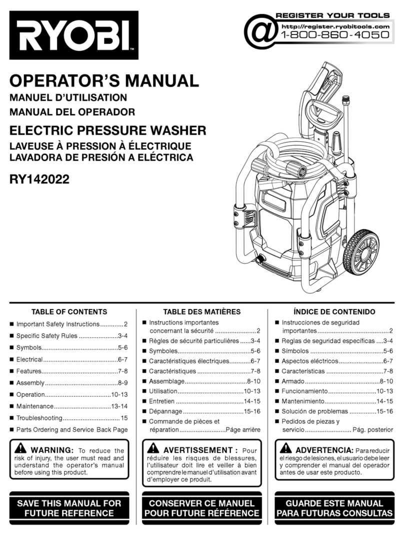 Ryobi RY142022 Operator's manual