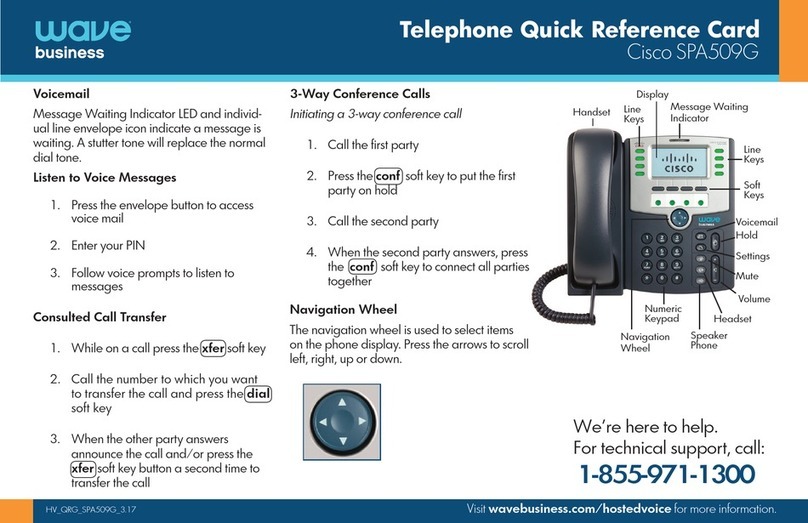 Cisco Small Business Pro SPA 509G Reference guide