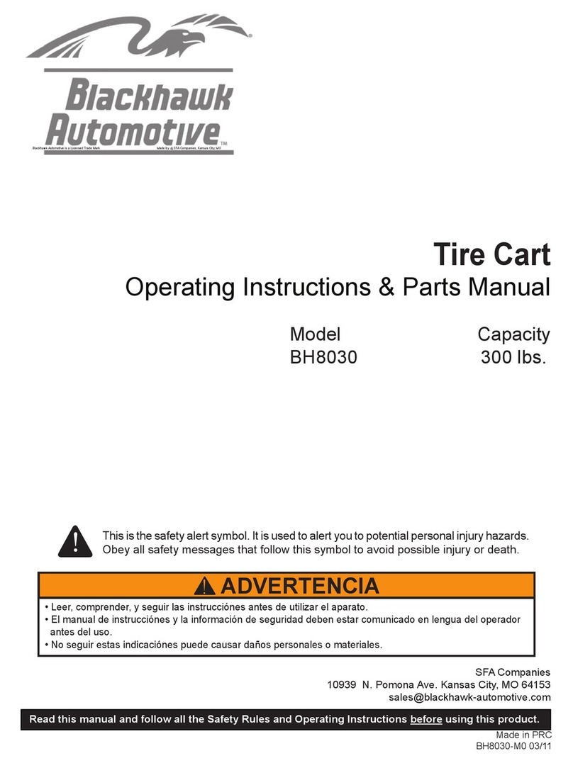 Black Hawk Automotive BH8030 Operating instructions & parts manual