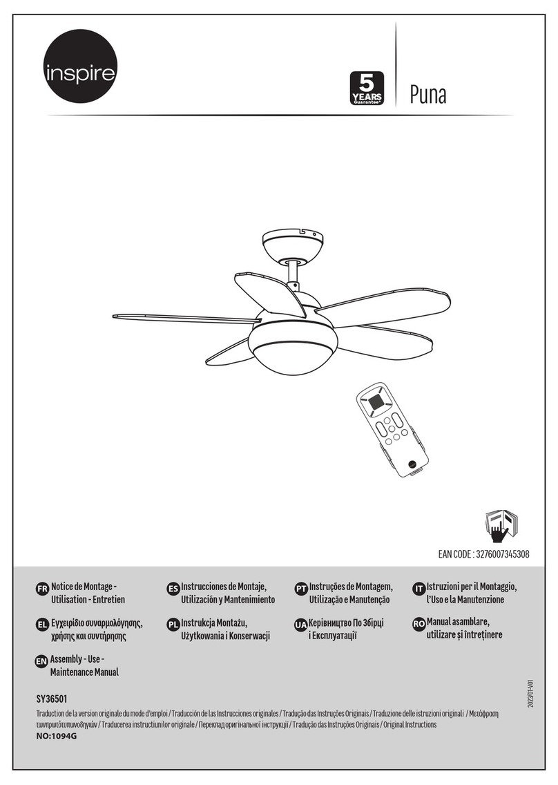 Inspire Puna SY36501 Assembly, Use, Maintenance Manual