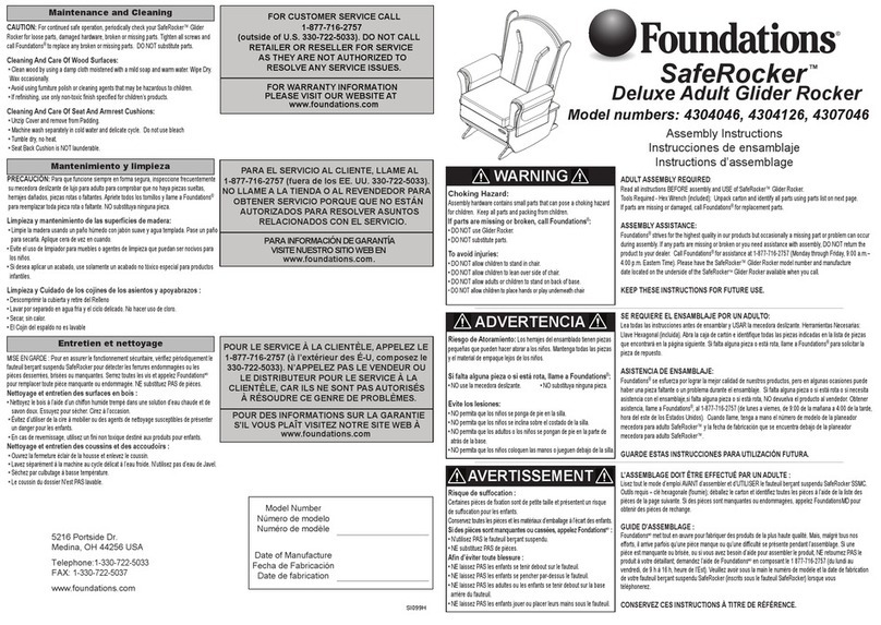 Foundations SafeRocker 4307046 quick start guide Foundations SafeRocker 4307046 quick start guide