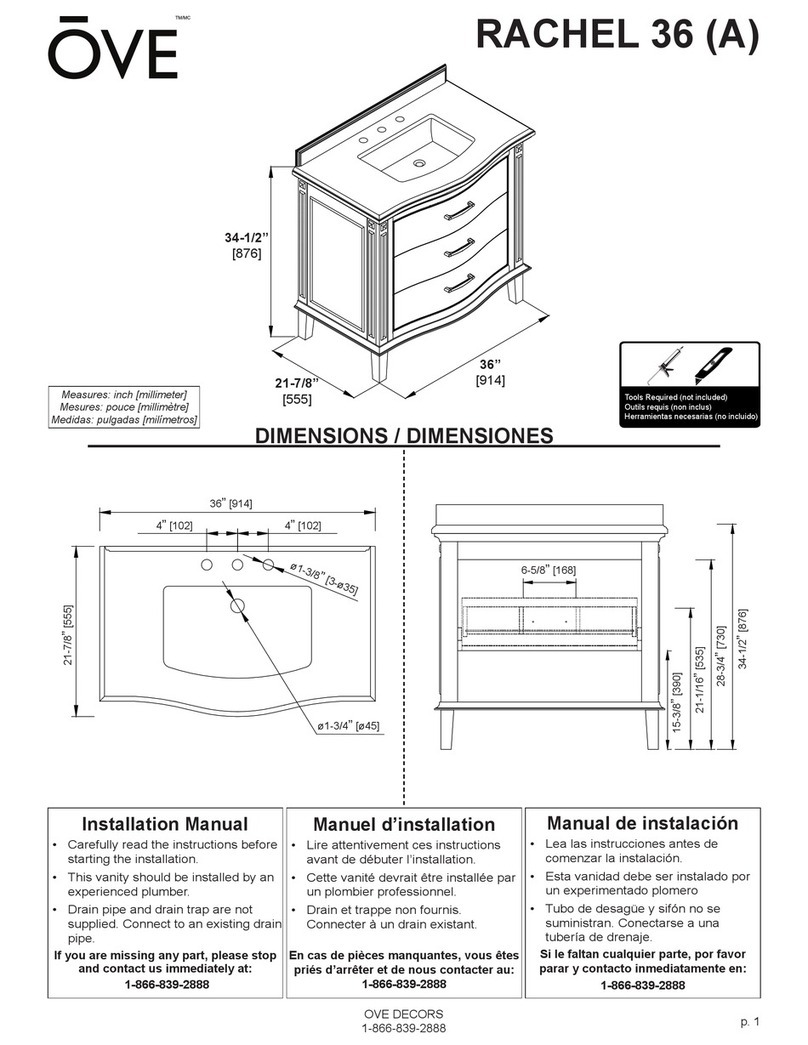 OVE RACHEL 36 A instruction manual