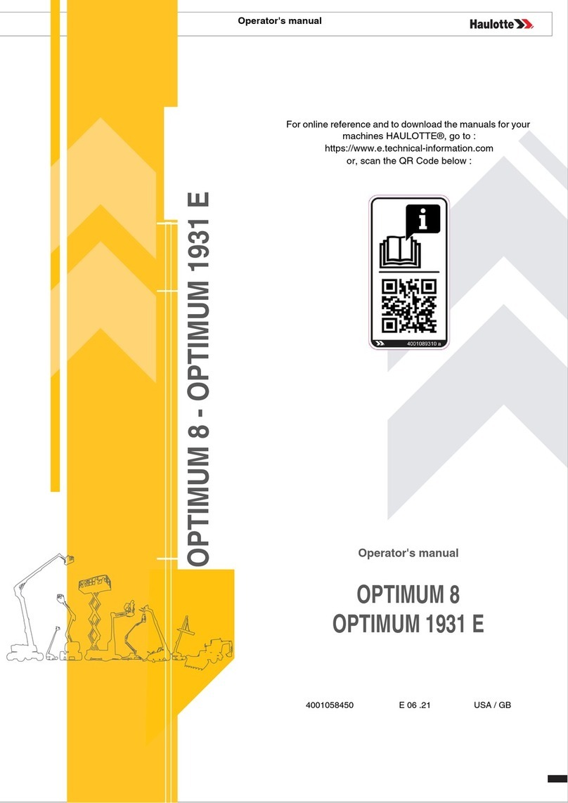 Haulotte OPTIMUM 1931 E Operator's manual