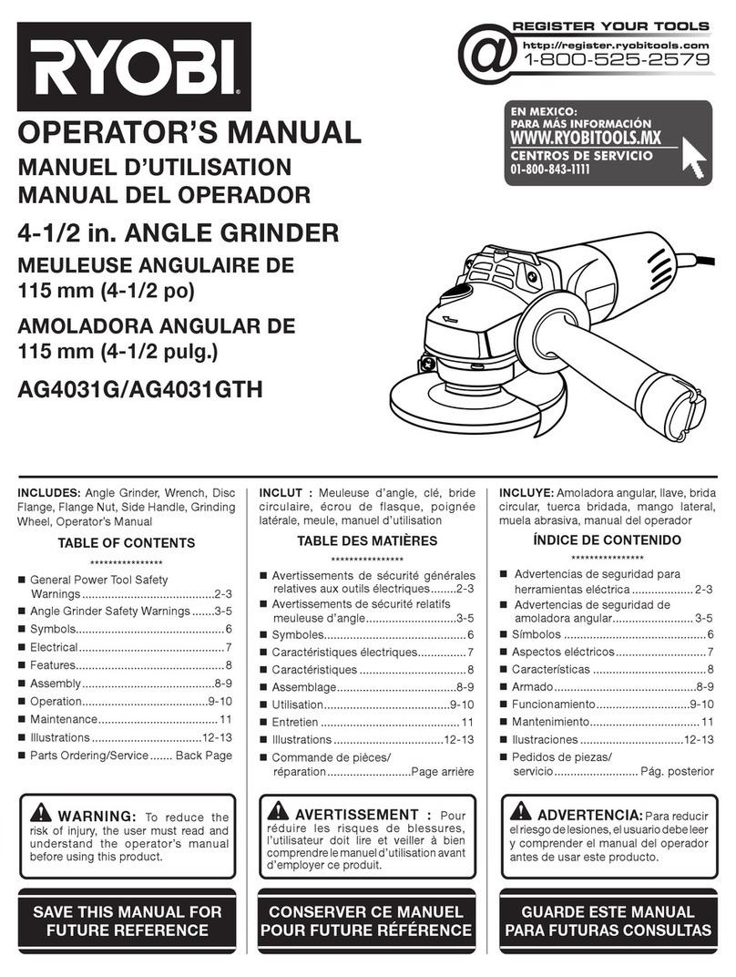 Ryobi AG4031GTH Operator's manual