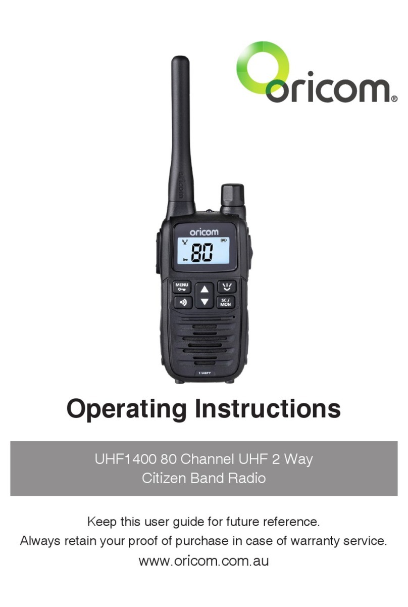 Oricom UHF1400 operating instructions