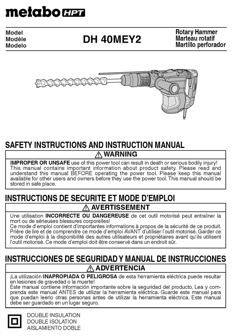 Metabo HPT DH 40MEY2 Troubleshooting guide