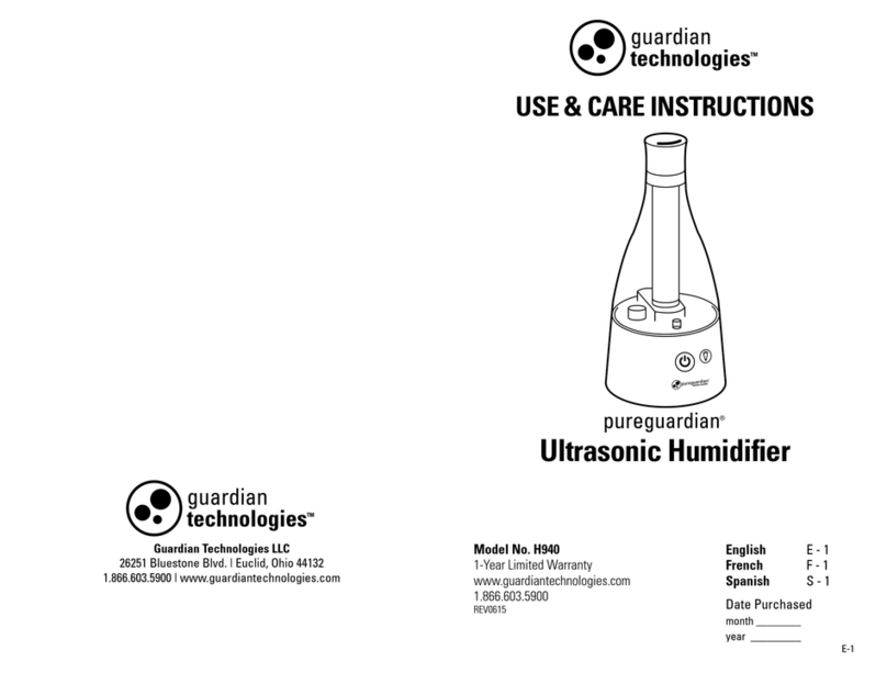 Guardian pureguardian H940 Quick reference guide
