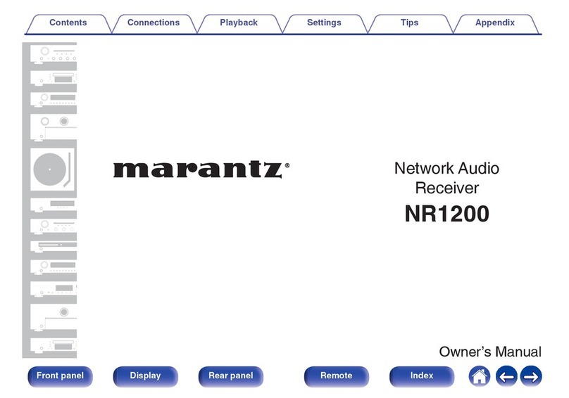 Marantz NR1200 User manual Marantz NR1200 User manual
