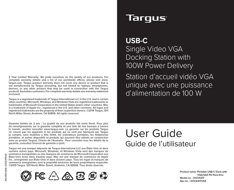 Targus DOCK417 User manual