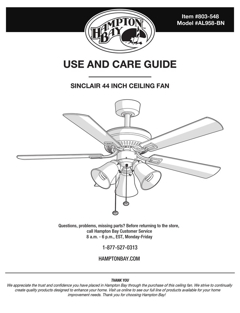 HAMPTON BAY SINCLAIR AL958-BN User manual