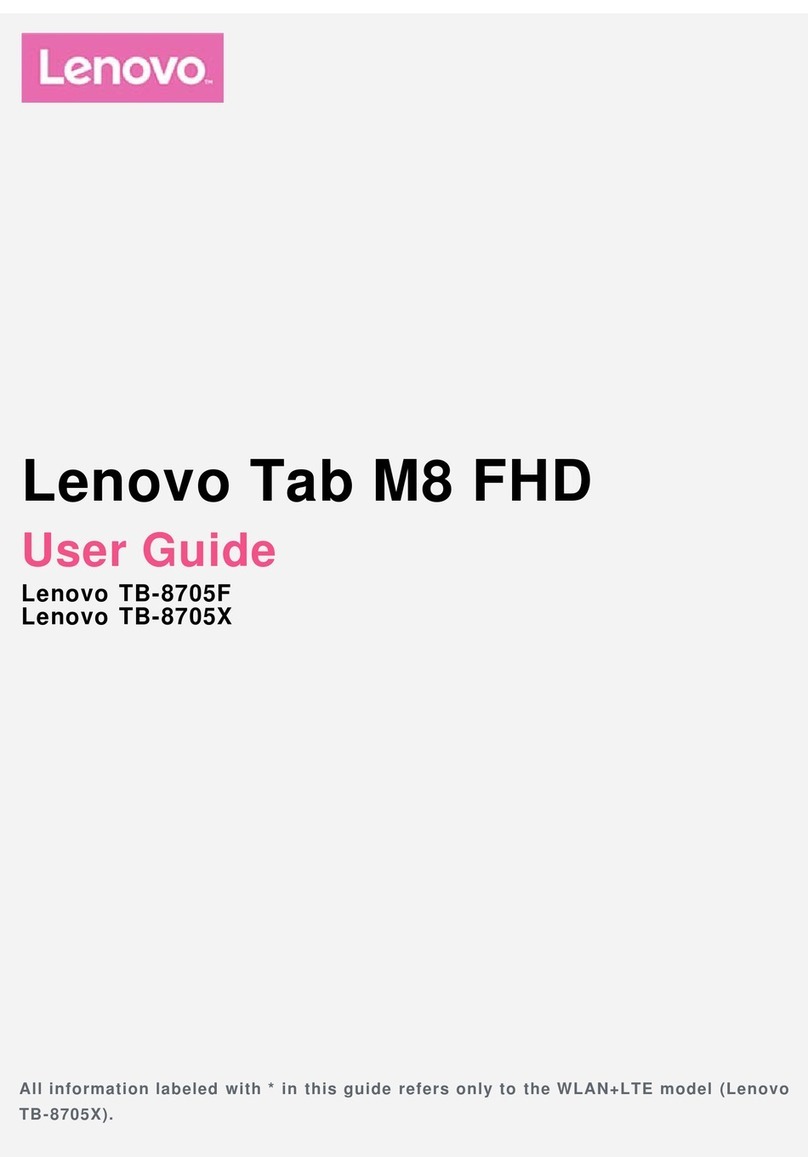 Lenovo Tab M8 FHD User manual Lenovo Tab M8 FHD User manual