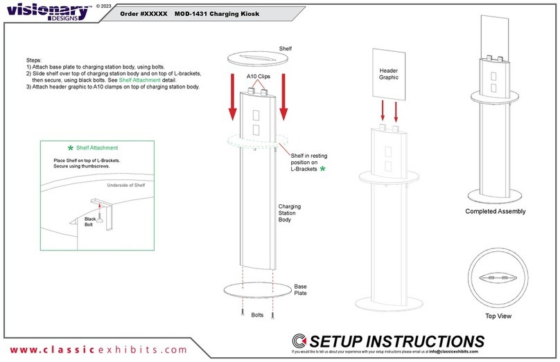 VISIONARY DESIGNS MOD-1431 Setup instructions