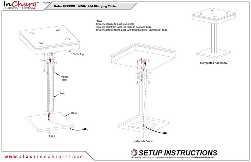 Classic Exhibits InCharg MOD-1454 Setup instructions