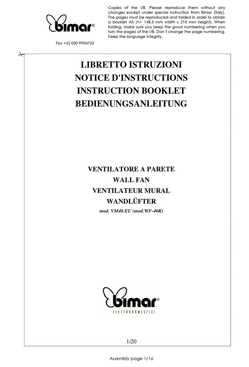 Bimar WF-40R Instruction booklet