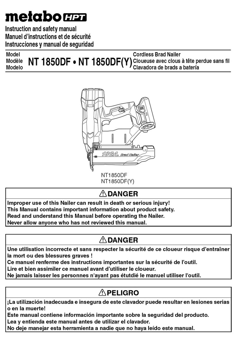 Metabo HPT NT 1850DFY Instruction and safety manual