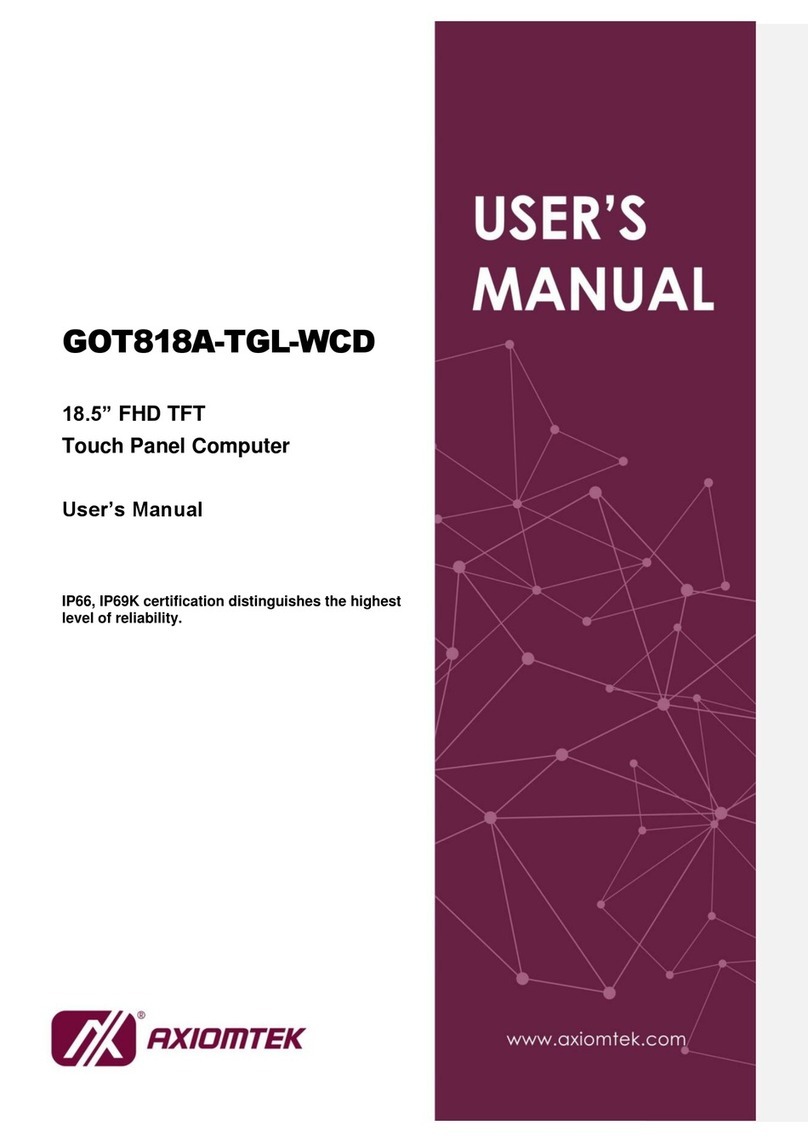 AXIOMTEK GOT818A-TGL-WCD User manual AXIOMTEK GOT818A-TGL-WCD User manual