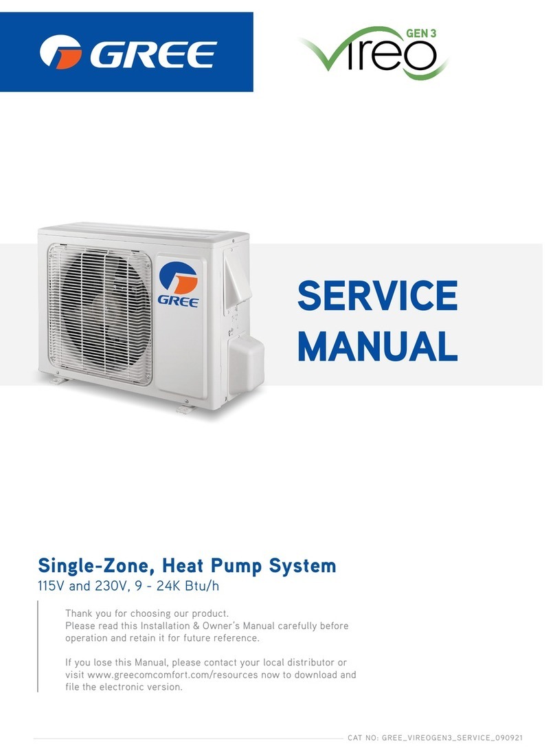 Gree VIREO GEN3 3VIR09HP115V1A Service manual