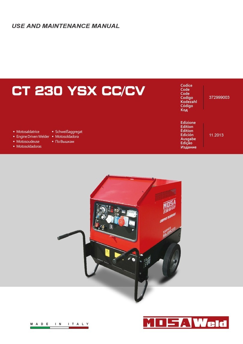 MOSA Weld CT 230 YSX CC/CV Use and maintenance manual