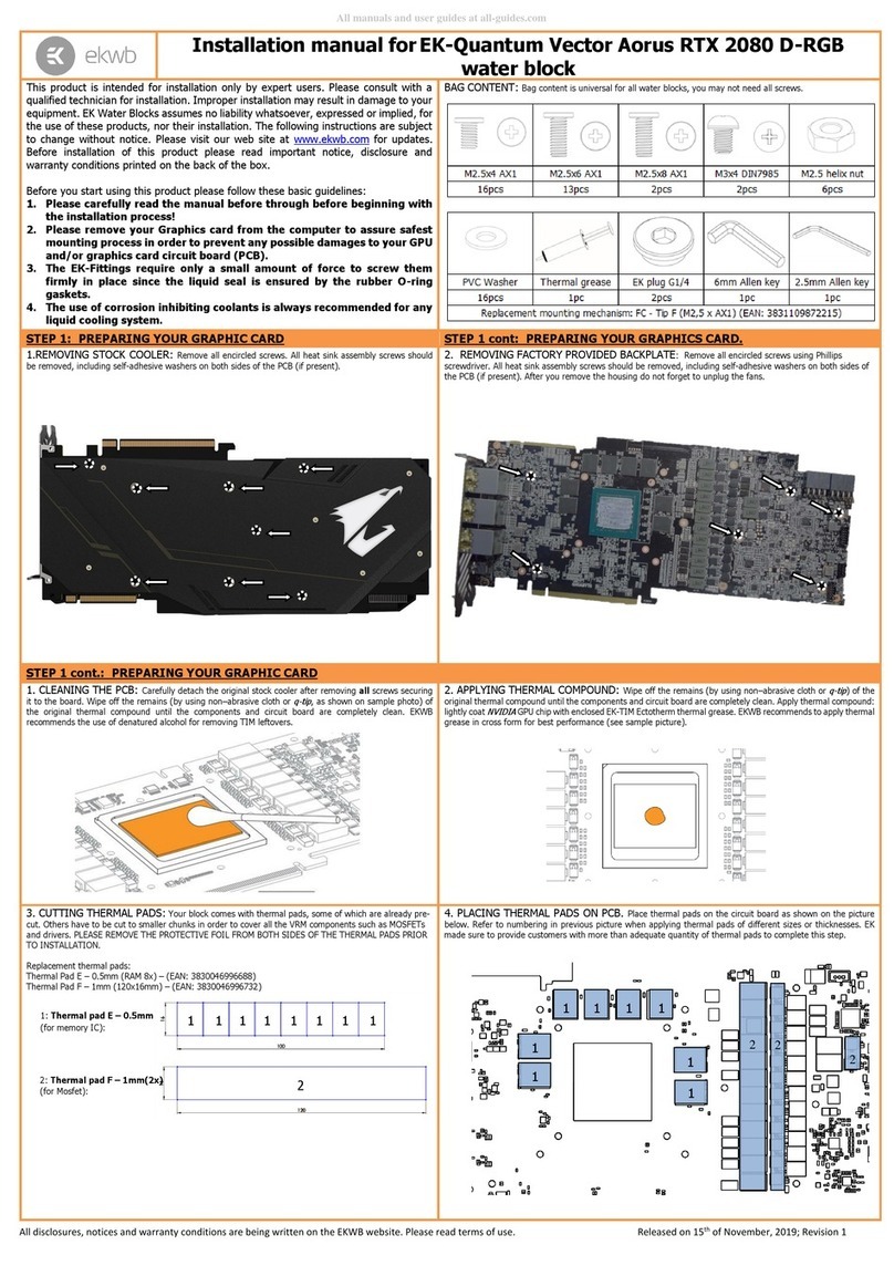 ekwb EK-Quantum Vector Aorus RTX 2080 D-RGB installation manual ekwb EK-Quantum Vector Aorus RTX 2080 D-RGB installation manual