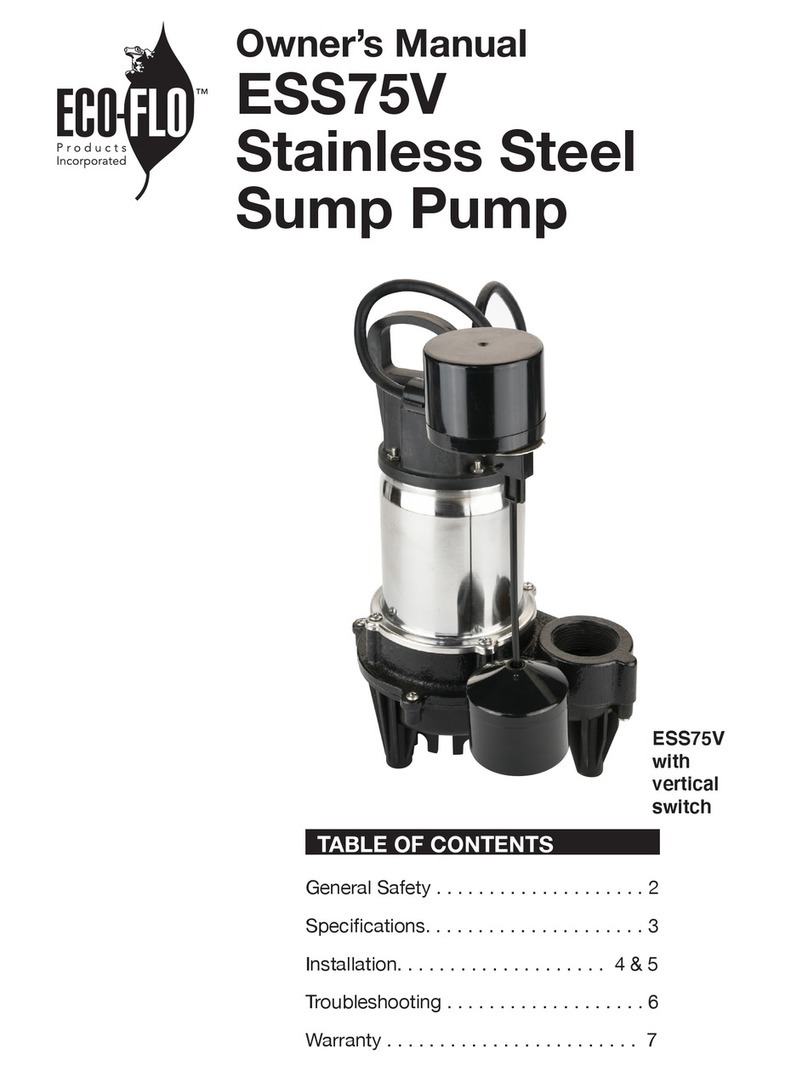 Ecoflo ESS75V owner's manual
