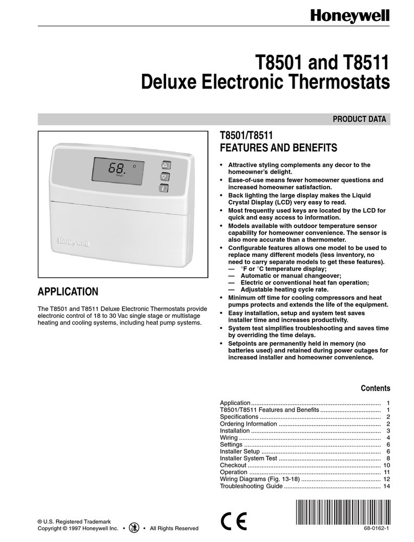 Honeywell T8511 User manual