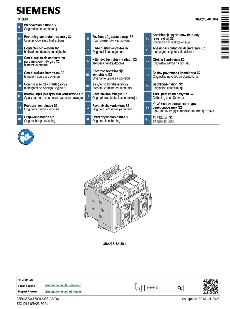 Siemens SIRIUS 3RA233-8X.30-1 Series User manual