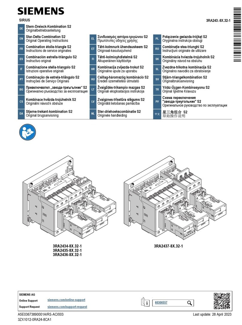 Siemens SIRIUS 3RA243-8X.32-1 Series User manual