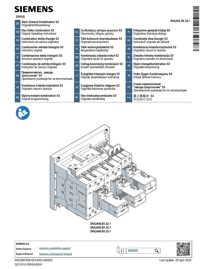 Siemens SIRIUS 3RA244-8X.32-1 Series User manual