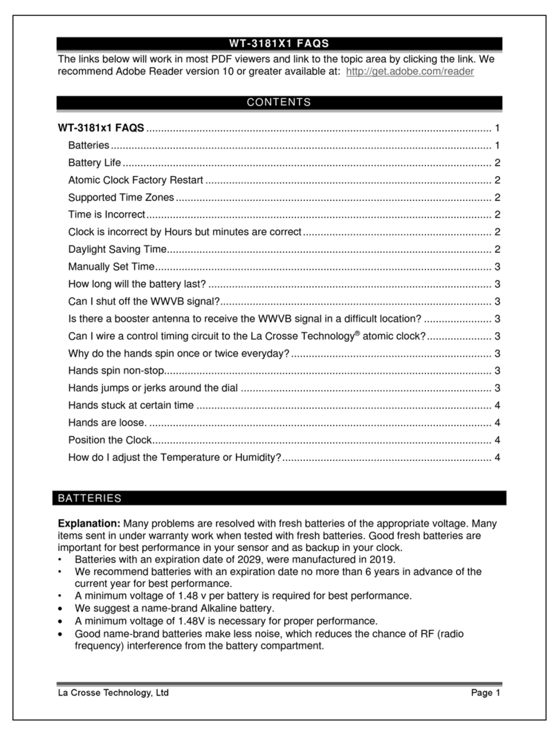La Crosse Technology WT-3181X1 manual
