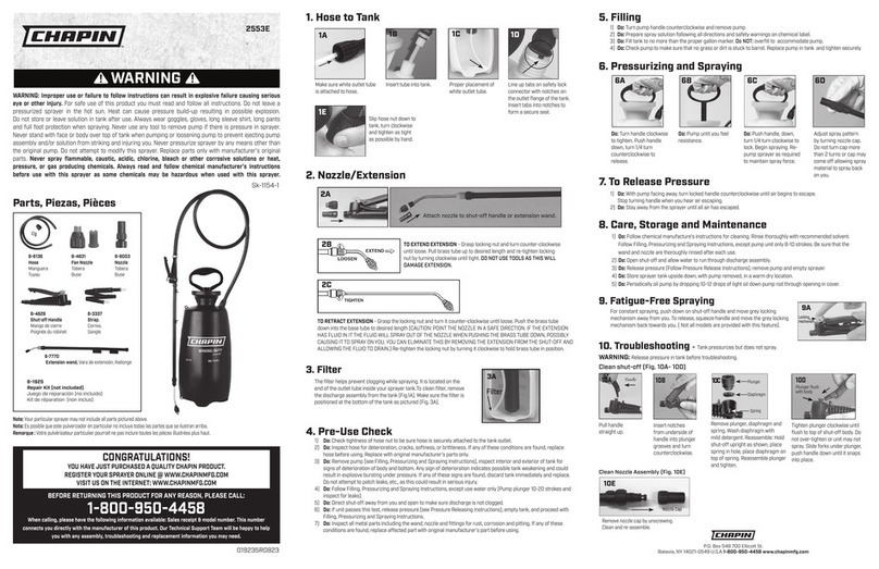 Chapin 2553E User manual