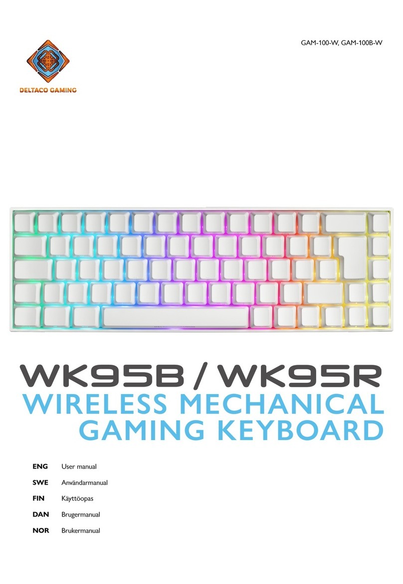 Deltaco Gaming WK95B User manual