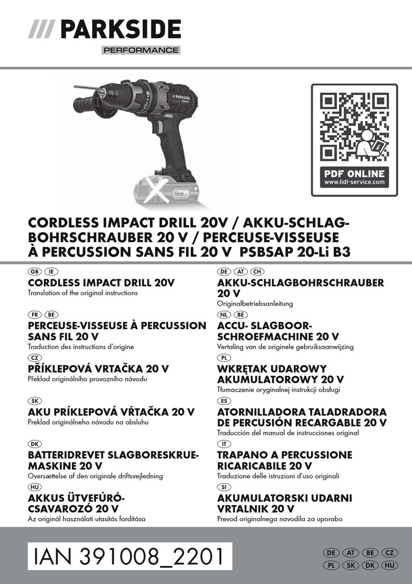 Parkside Performance 391008 2201 instructions