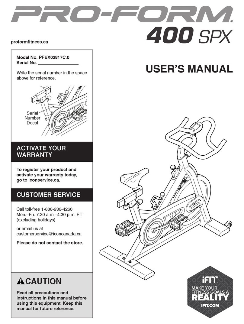 ICON Health & Fitness PRO-FORM 400 SPX User manual