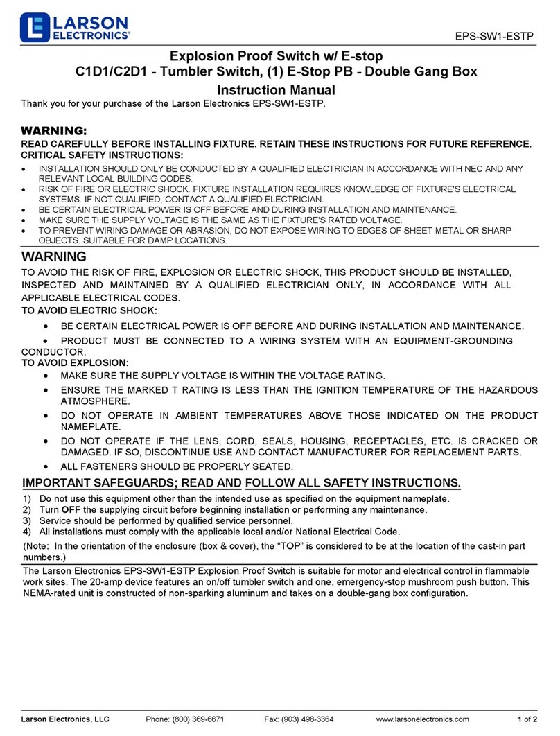 Larson Electronics EPS-SW1-ESTP User manual