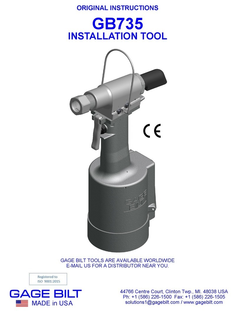 Gage Bilt GB735 User manual