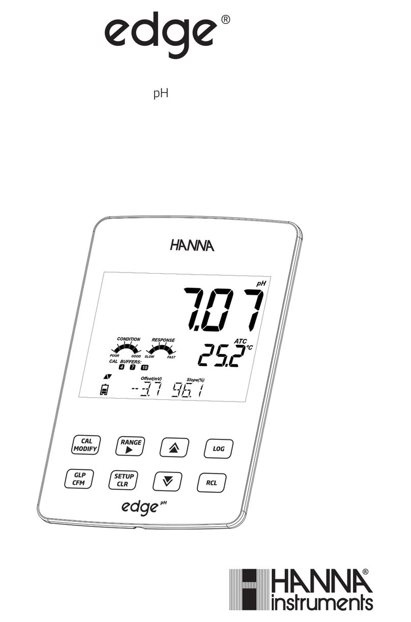 Hanna Instruments edge PHM4092 User manual Hanna Instruments edge PHM4092 User manual