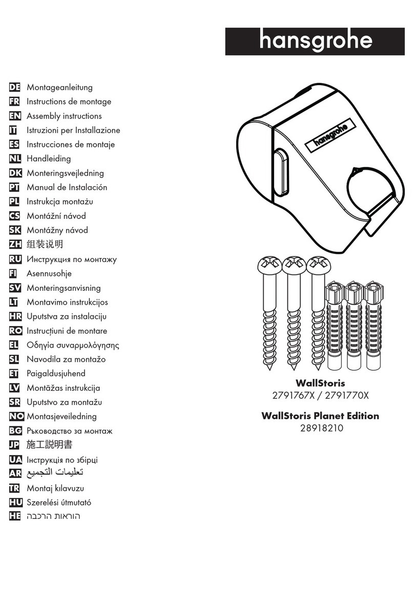 Hans Grohe WallStoris Planet Edition 28918210 Assembly instructions
