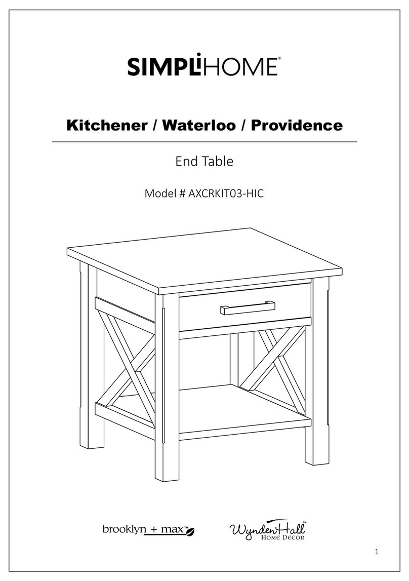 Simpli Home brooklin+max WyndenHall AXCRKIT03-HIC User manual Simpli Home brooklin+max WyndenHall AXCRKIT03-HIC User manual
