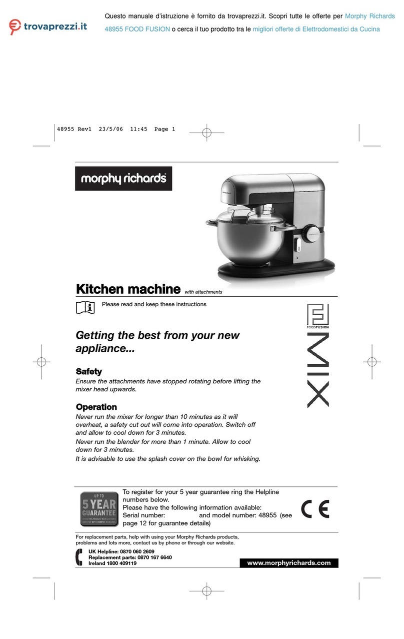 Morphy Richards FOODFUSION MIX 48955 User manual Morphy Richards FOODFUSION MIX 48955 User manual