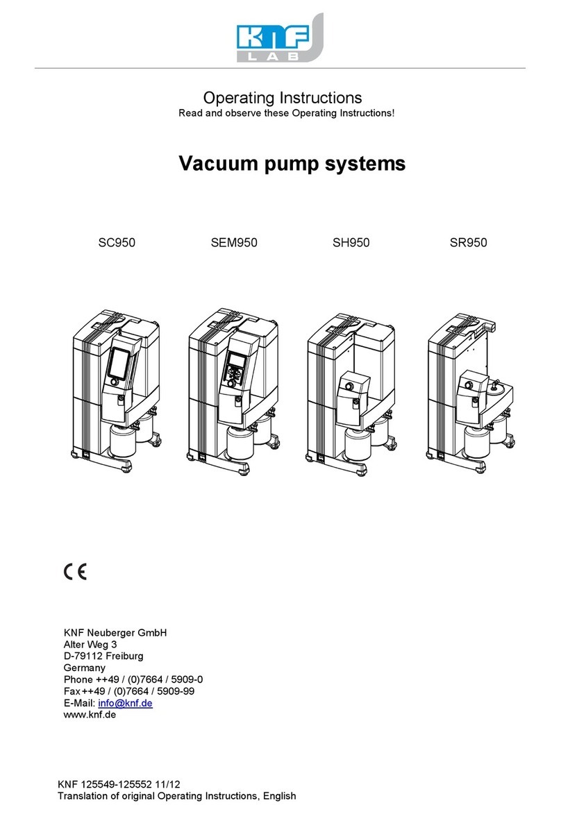 KNF LAB SC950 operating instructions