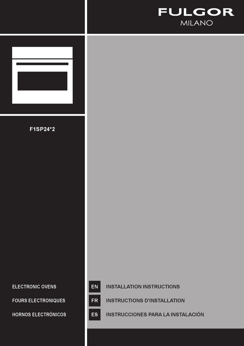 Fulgor Milano F1SP24 2 Series installation instructions