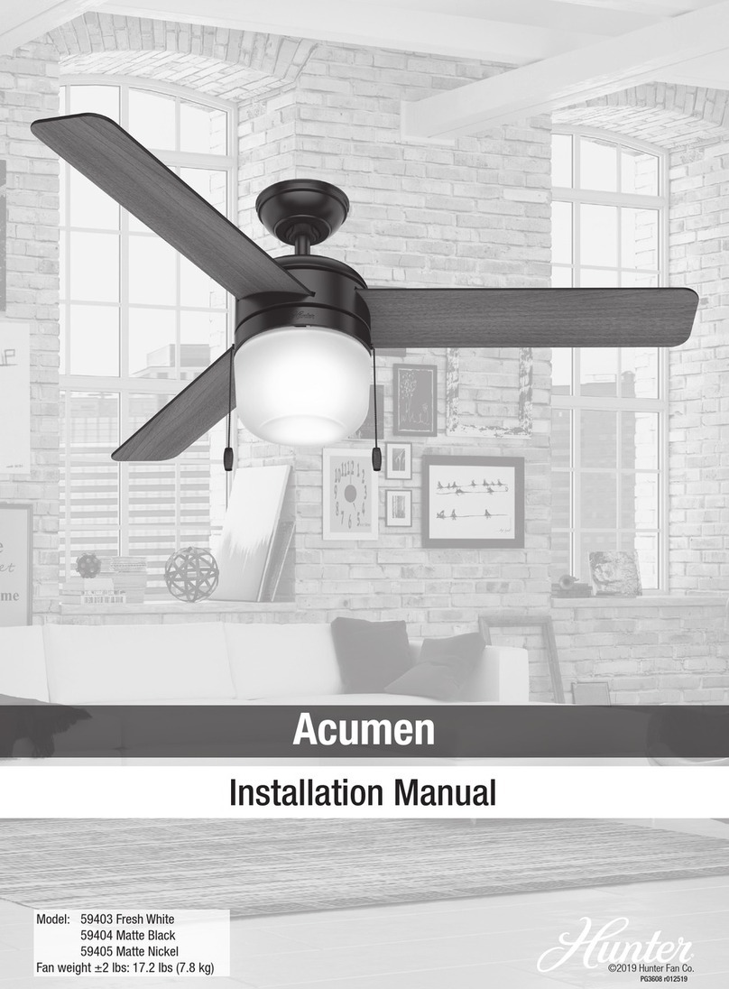 Hunter Acumen 59403 installation manual