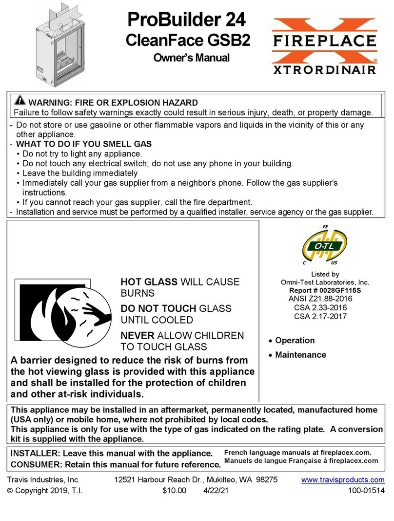 FireplaceXtrordinair ProBuilder 24 CF GSB2 owner's manual
