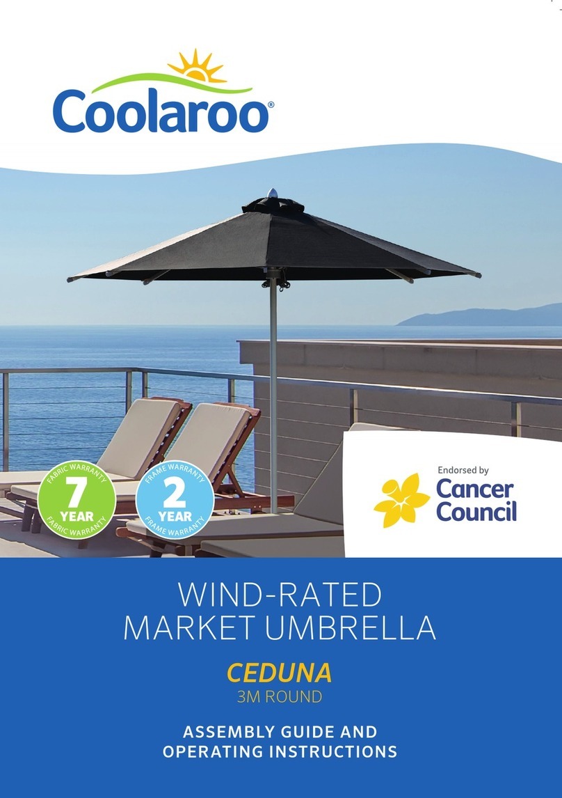 Coolaroo CEDUNA 510374 Assembly Guide and Operating Instructions