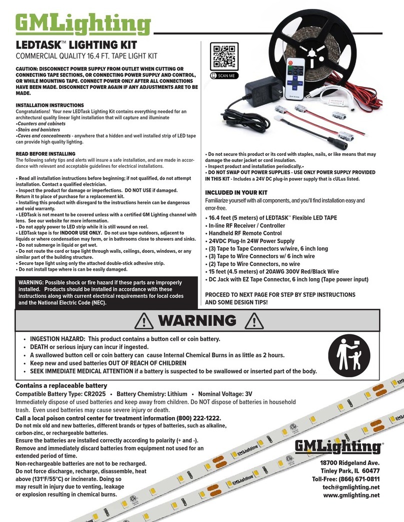GM Lighting LEDTASK User manual