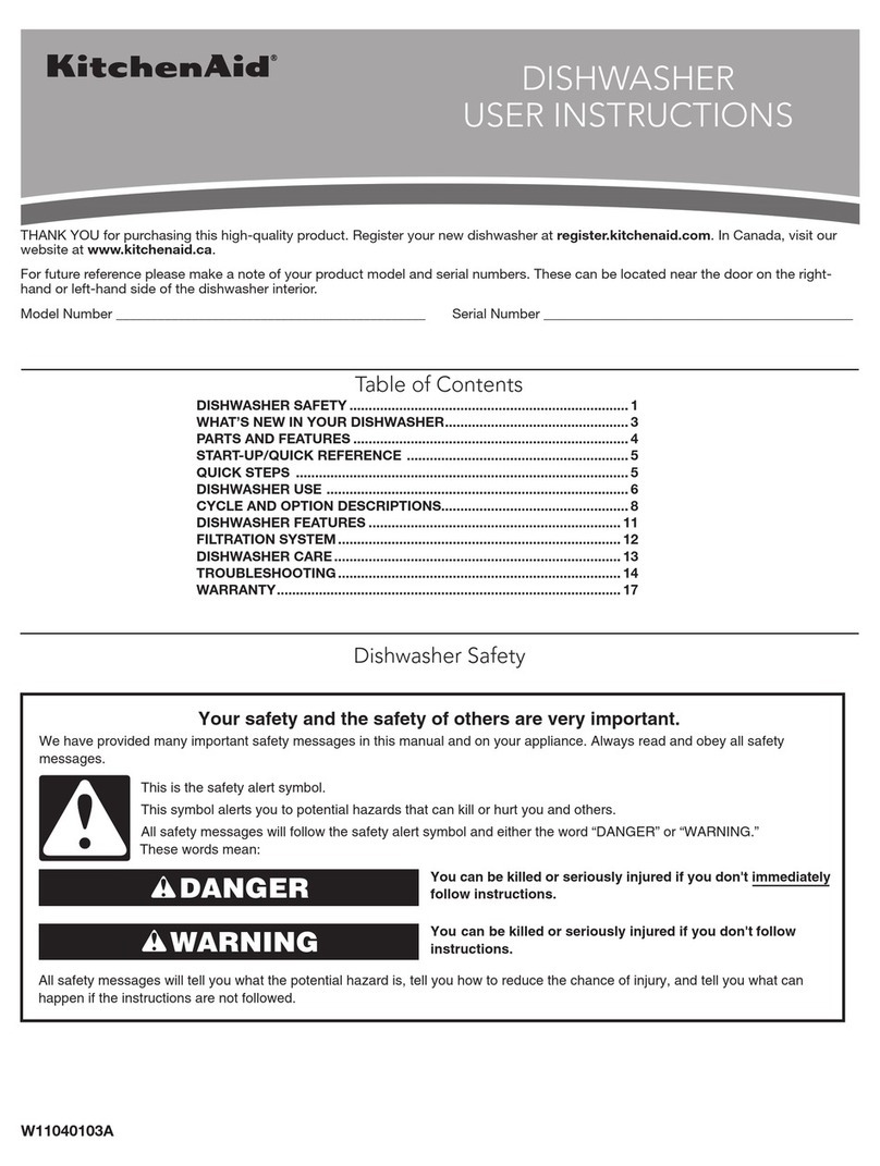 KitchenAid KDTE234GPS User manual