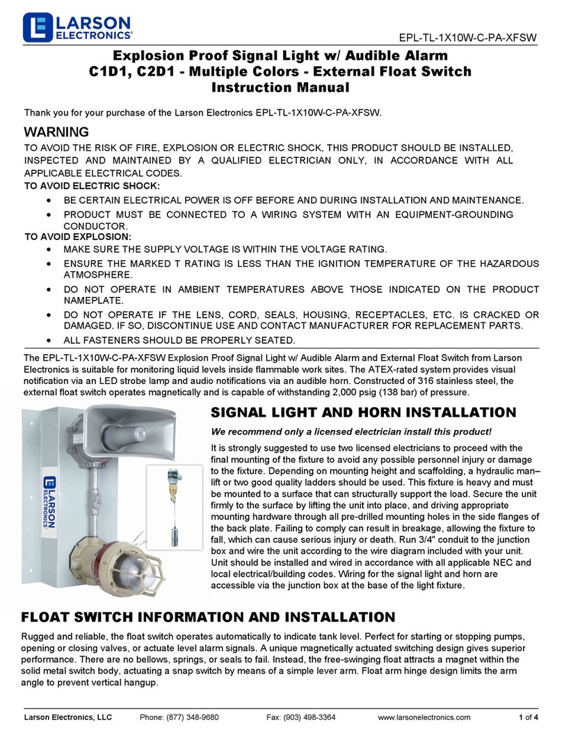 Larson Electronics EPL-TL-1X10W-C-PA-XFSW instruction manual